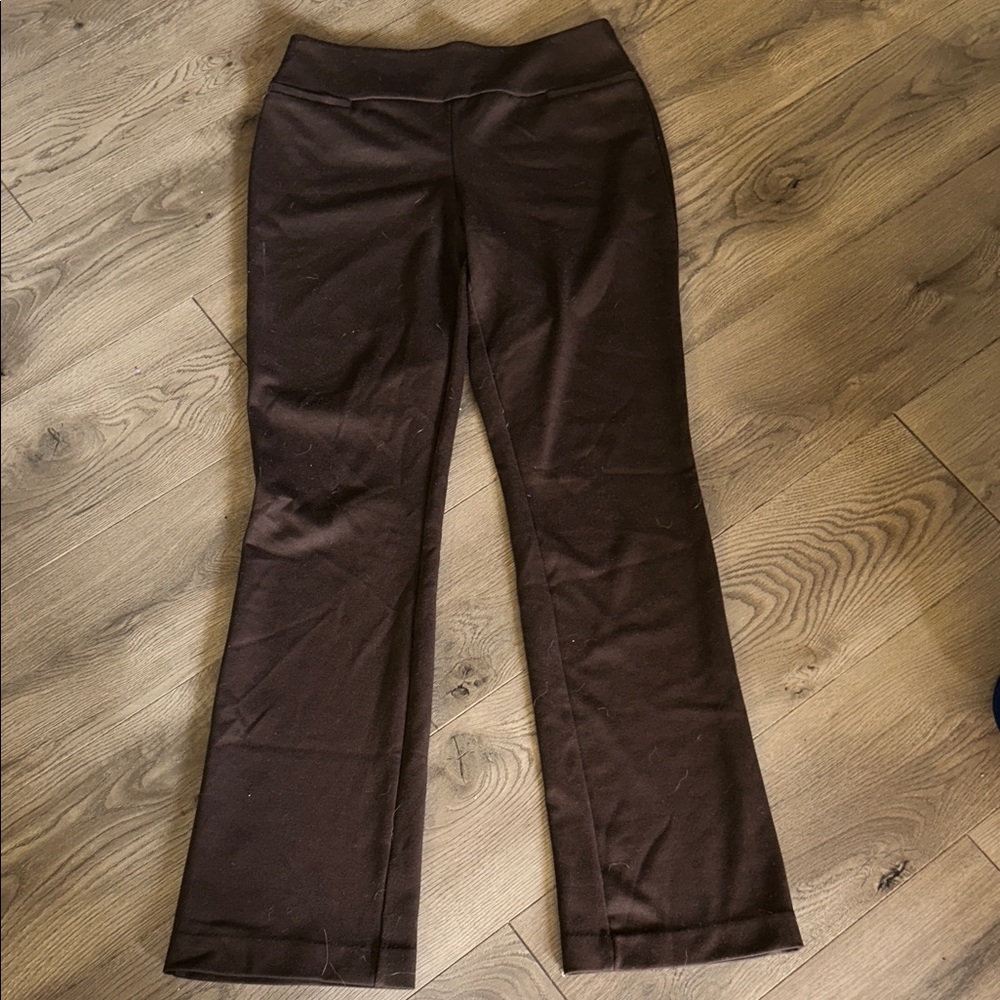 New York & Company Dark Brown, Pull-On, Flare Pants size Medium Tall